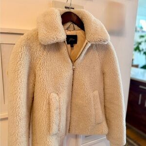 J. Crew Cream Teddy Jacket for Women